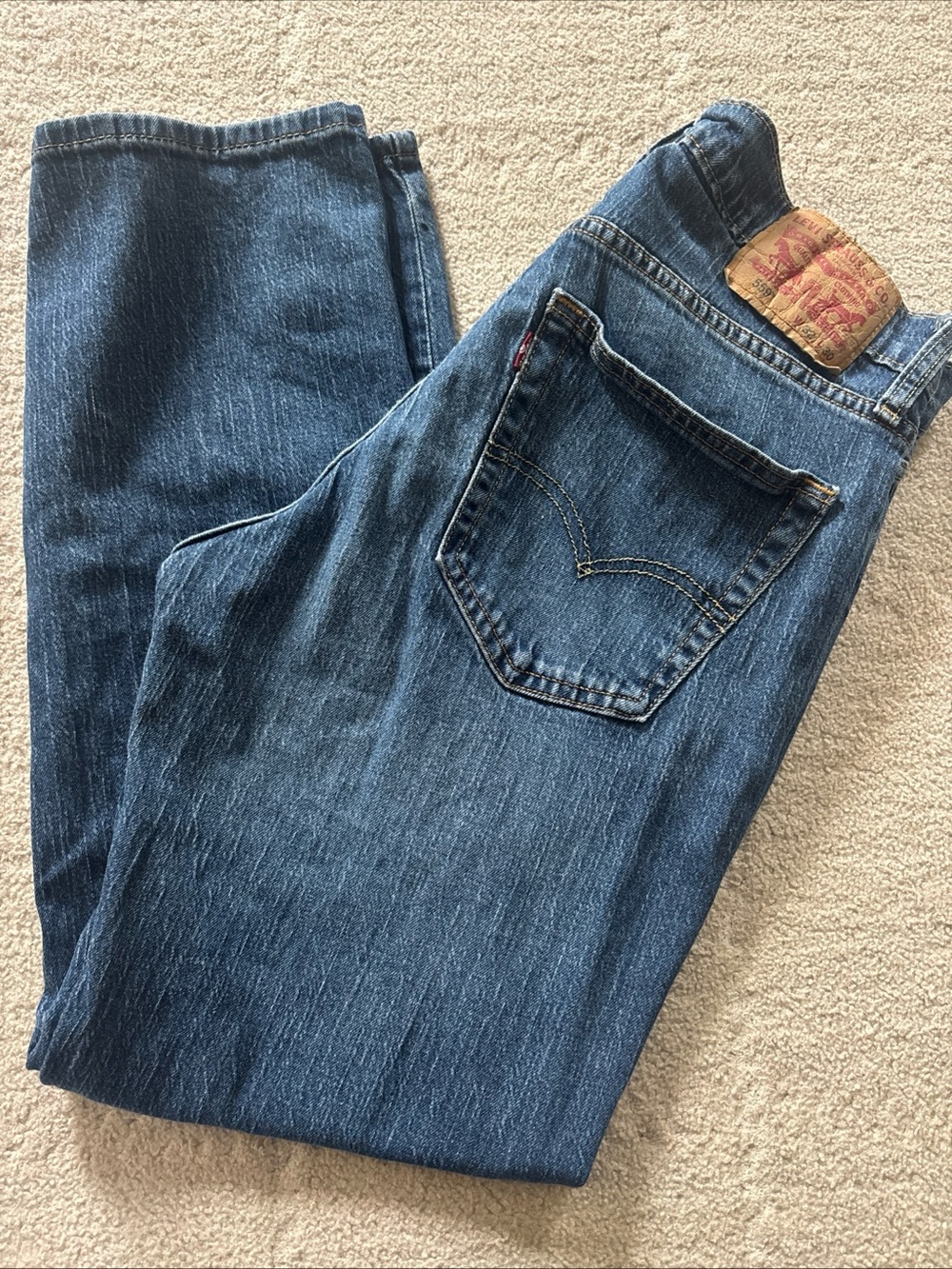 Levi's Straight-Leg Men's Denim Jeans — Medium Blue Wash
